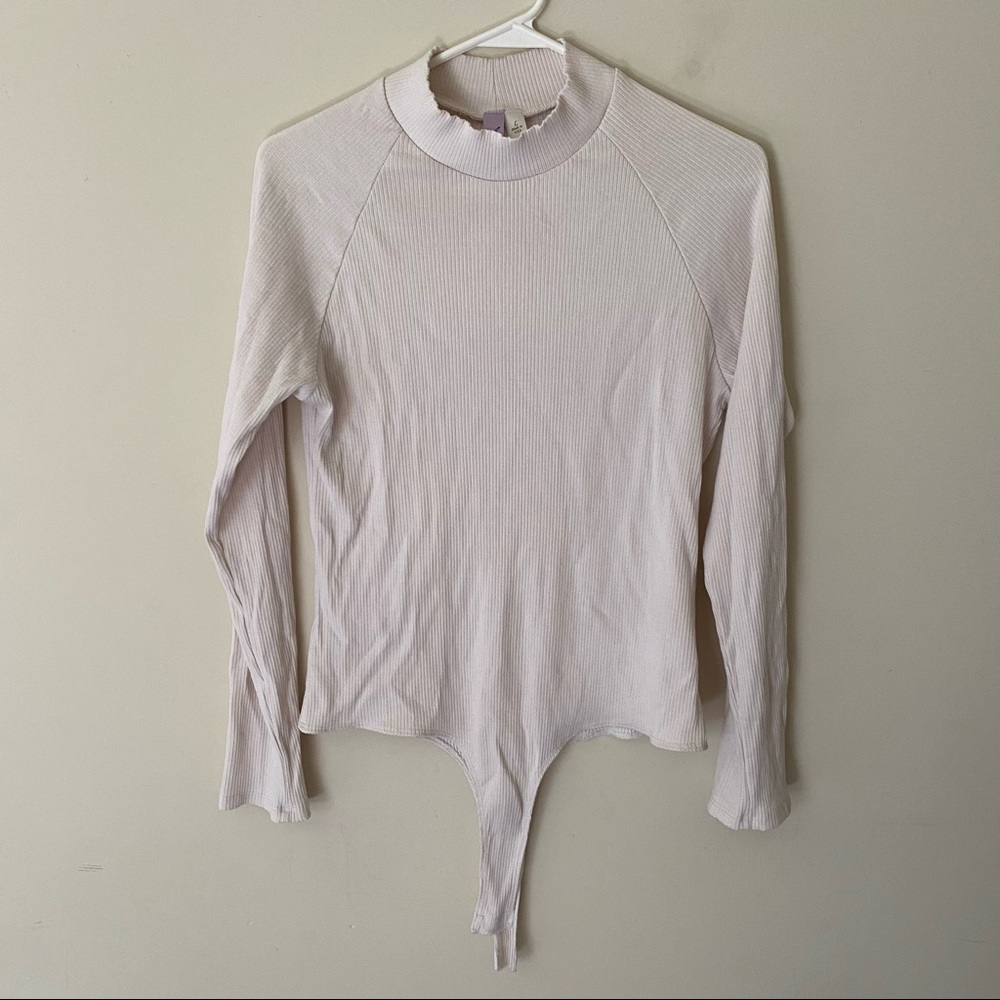 Francesca’s Women’s Cream Turtleneck Body Suit Size L